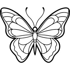 Obraz premium Butterfly line art vector