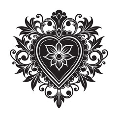 Vintage vector decorative elements silhouette