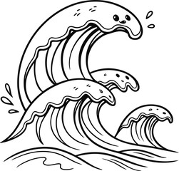 Abstract marine animal illustration design with tribal tattoo pattern