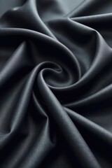 Deep black satin with gentle ripples and folds, subtle, luxury