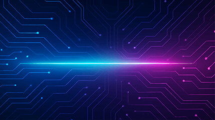 Abstract blue circuit board design featuring intricate computer technology and electronic components