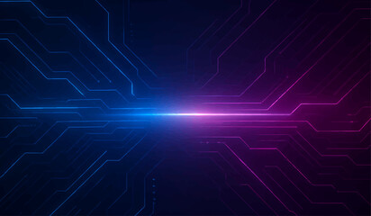 Abstract blue circuit board design featuring intricate computer technology and electronic components