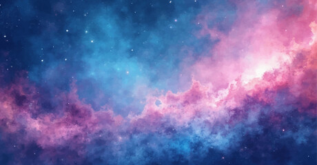 Naklejka premium Abstract starry night sky with cosmic nebula and stardust light