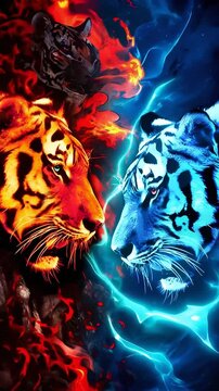 fiery blue tigers