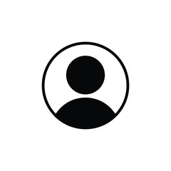 User icon in flat style, Person icon, User icon for web site, User icon vector illustration on white background