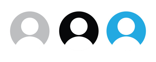 User icon in flat style, Person icon, User icon for web site, User icon vector illustration on white background