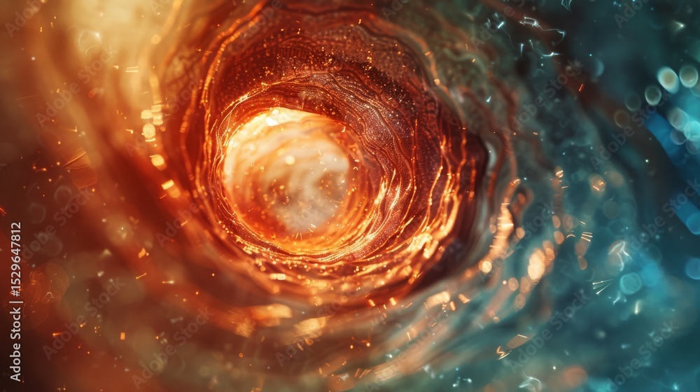 Poster an intricate and mesmerizing vortex of vivid colors creates a sense of depth and movement, drawing v
