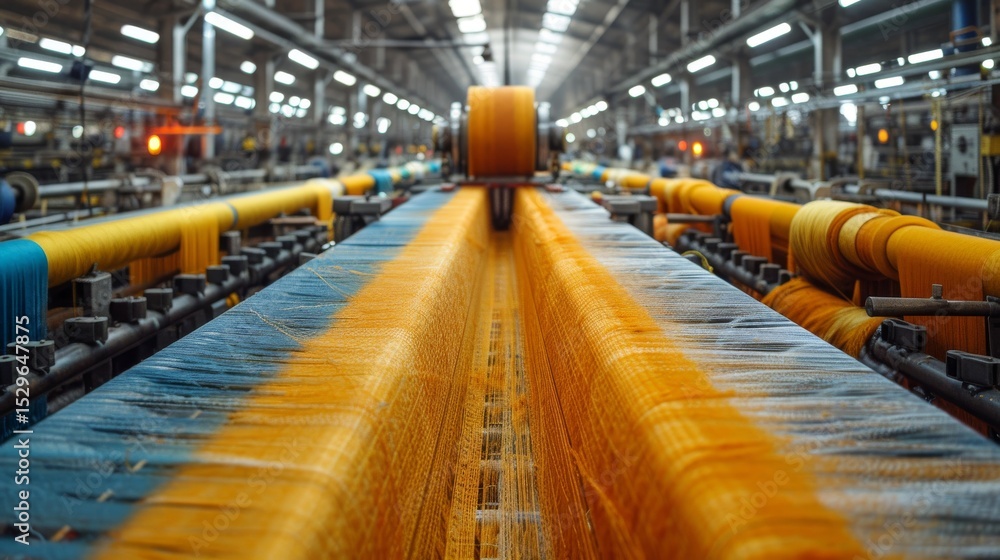 Aufkleber a colorful array of thread spools in a textile factory showcasing the vibrant hues and textures inte