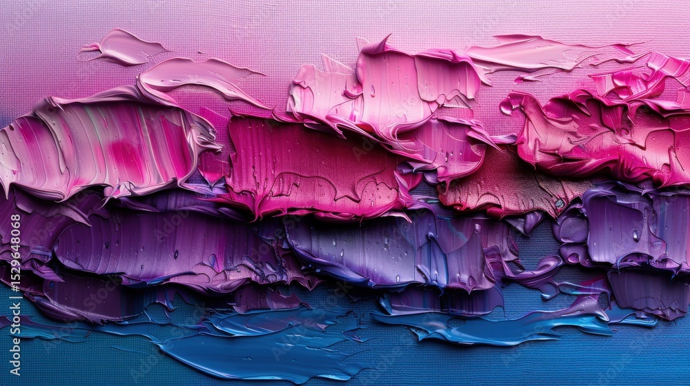 Aufkleber an eye-catching abstract painting features vibrant colors and textured strokes, capturing artistic e