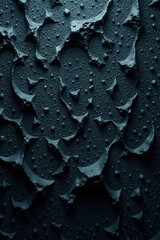 Intensely dark; uneven, slightly porous surface, bitter, food, brown