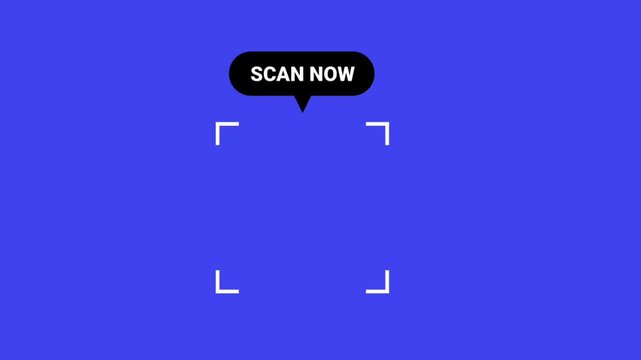 Scanning QR code animation, Alpha channel. Isolated on blue background. HD resolution.motion graphic. - Powered by Adobe