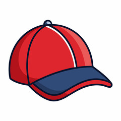 Minimal Cap Vector on White Background