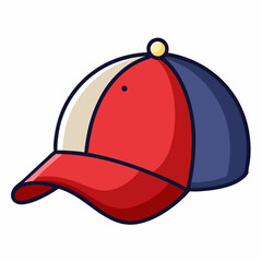 Minimal Cap Vector on White Background