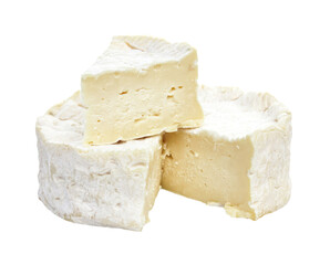 Camembert, famous french cheese / Transparent background