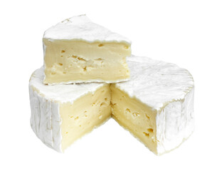Camembert, famous french cheese / Transparent background