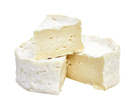 Camembert, famous french cheese / Transparent background