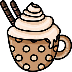 Halloween Chocolate Cup with Cream

