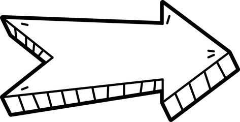 Arrow Doodle Drawing Line Vector