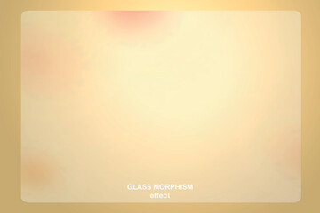 Fototapeta premium Modern background with glass morphism vector effect. Transparent glass card design. Glassmorphism trend style. Abstract banner with colored, white circles with blur and shadows. Vector illustration.