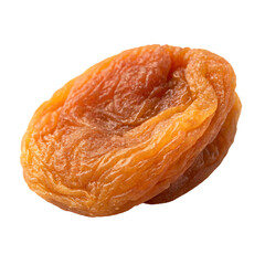 A dried apricot isolated on a transparent background
