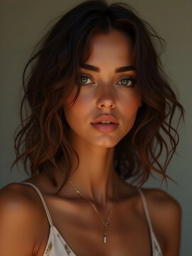A Portrait Of Breathtakingly Gorgeous, Exotic, Beautiful Woman.
