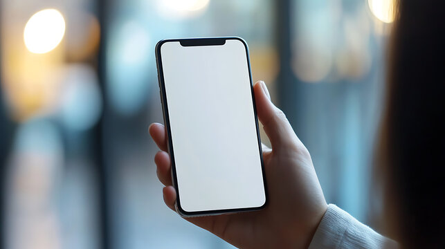 mobile app swipe mockup on smartphone screen, bright clean interface with smooth swipe animation, minimalistic design, soft natural lighting, crisp and fresh.