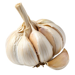 Obraz premium A garlic bulb isolated on a transparent background
