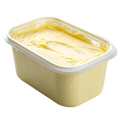 A margarine tub isolated on a transparent background