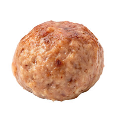 A meatball single cooked isolated on a transparent background