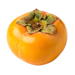 A persimmon fuyu isolated on a transparent background
