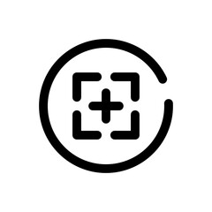 Fokus sign icon