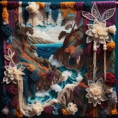 Abstract Background of Swirling, Multi-Colored Feathers or Paint Strokes, Creating a Dynamic and Artistic Texture.