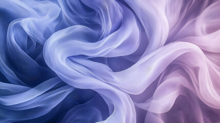 Obraz premium Elegant Draped Fabric Texture Blue Purple Sheer Gradient Swirls Design Background