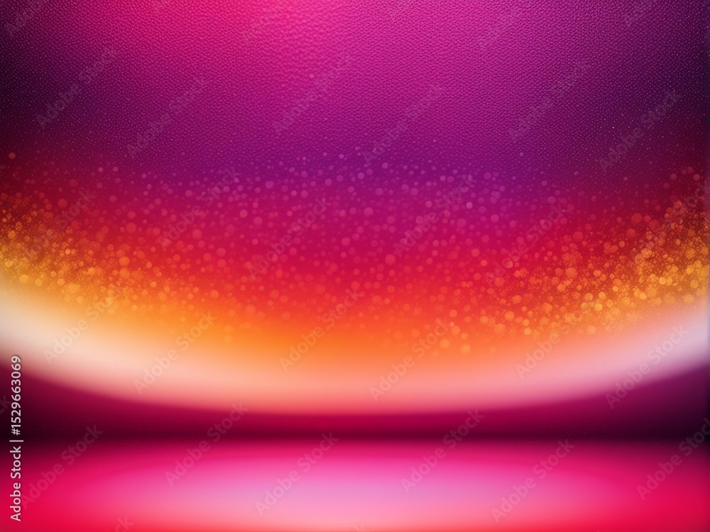 Poster abstract background with a gradient of pink and orange hues and subtle sparkles, dreamy effect.