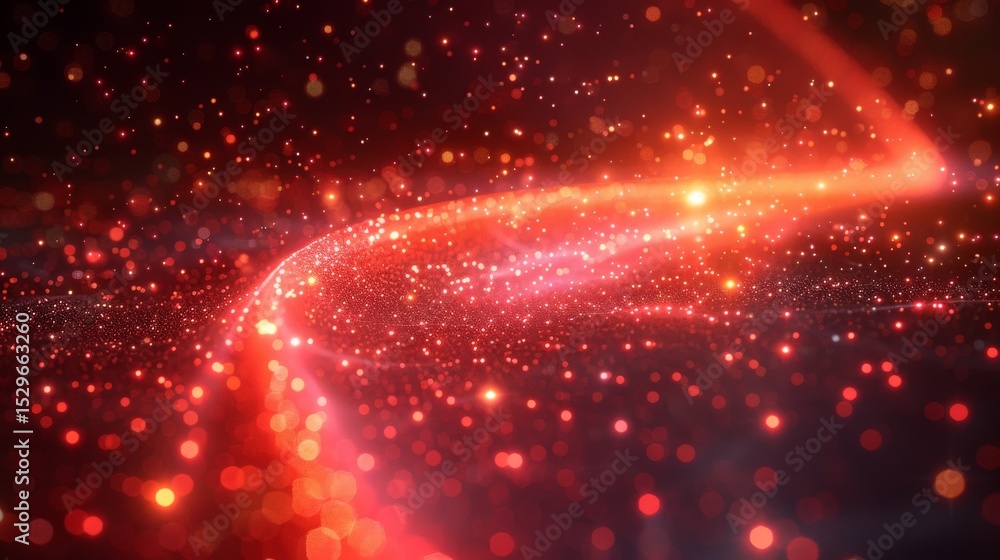 Aufkleber an ethereal and mesmerizing abstract background filled with twinkling stars and dynamic light trails