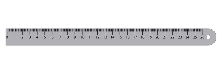 Measuring scale, markup for rulers vector illustration. Various measurement scales with divisions. Measuring tool. Blank measuring scale indicator . Vector Illustration . EPS 10 . 