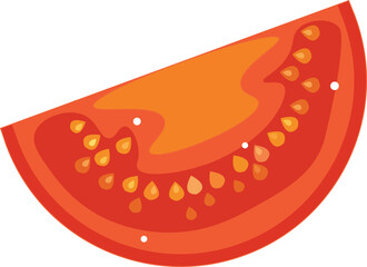  tomato, tomato slice, red, juicy, ripe, drawing, illustration, tomato seeds, close-up, salad, vegetable, salt,