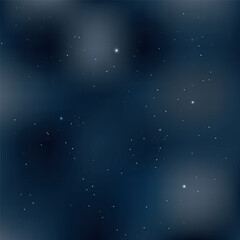 Obraz premium Gradient blue night sky background with stars. Dark space backdrop. Blurred cosmos poster.