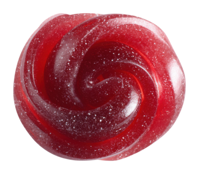 Swirling red candy delight food view sweet treat concept