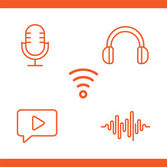 Minimalist Podcast Icons Set