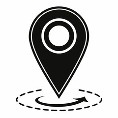 Vector map pointer icons for location and travel navigation