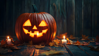 Obraz premium A creepy puppet show on Halloween night