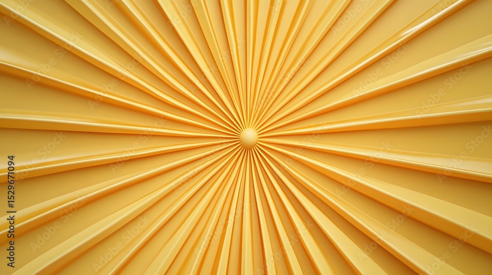 Poster bright yellow background featuring a starburst pattern emanating from a central point for eye-catchi