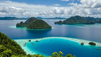 Fototapeta premium lake and mountains