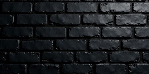 Rough-textured black brick wall, deep shadows , urban, surface