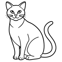 Cats line art vector