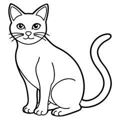 Cats line art vector