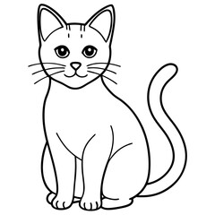 Cats line art vector