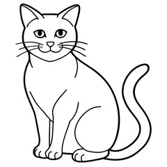 Cats line art vector