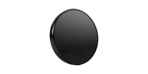 Round black wooden texture circle isolated on transparent background